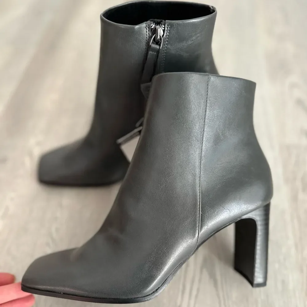 Mango Square Heel Boots New - Picture 8 of 9